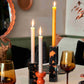 Hoher Kerzenständer aus lackiertem Schildpattimitat – 24 cm
