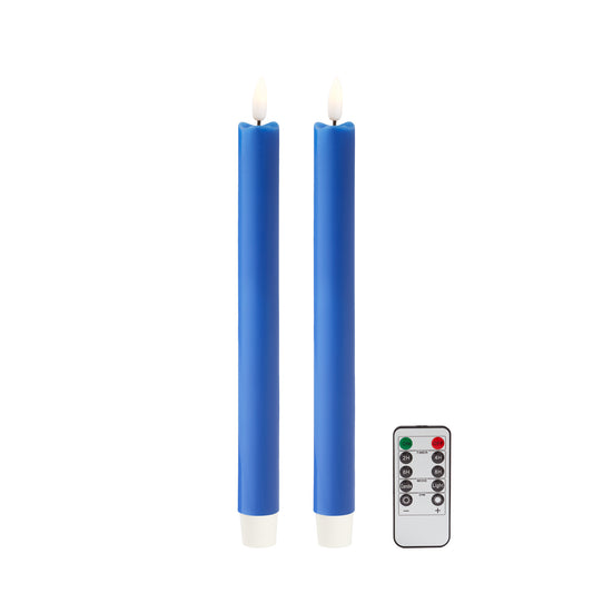 Blauwe LED-kaarsen - Set van 2