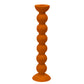 Extra Tall Orange Bobbin Candlestick - 33cm