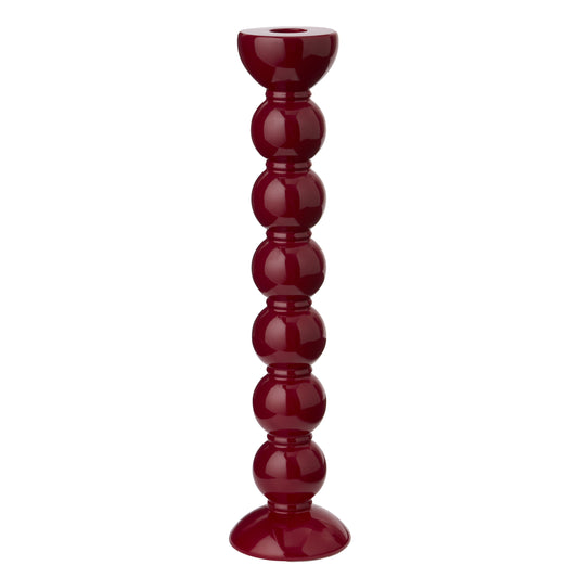 Candeliere a bobina extra alto in ciliegio - 33 cm