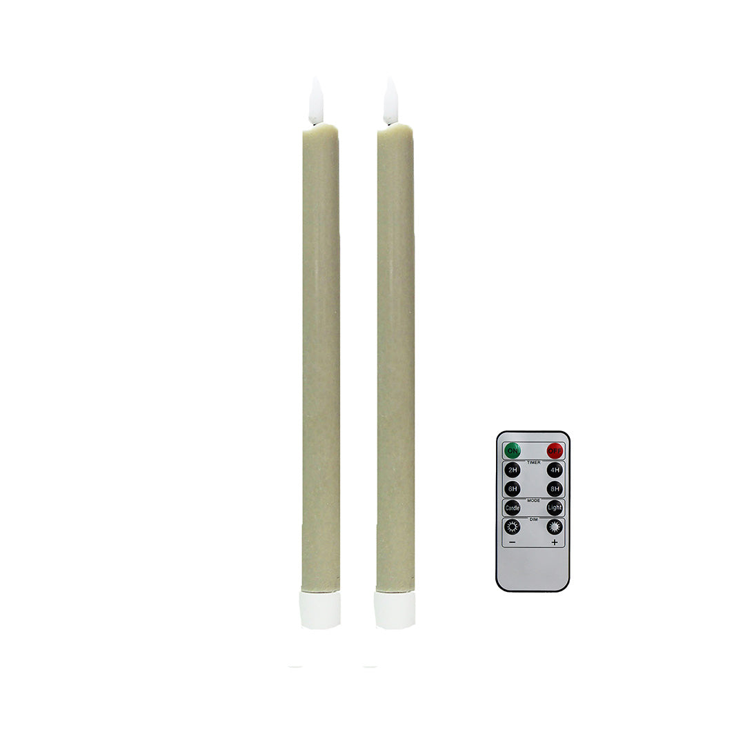 Cappuccino LED Candles - Set of 2