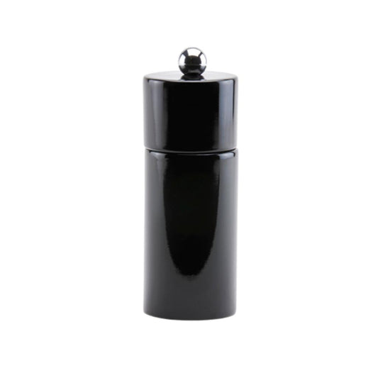 Zwarte mini kolom zout- of pepermolen