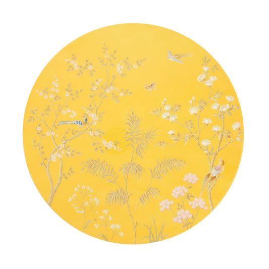 Gelbe Chinoiserie-Tischsets – 4er-Set