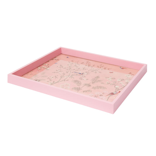 Pink Medium Chinoiserie Tray - Addison Ross Ltd EU