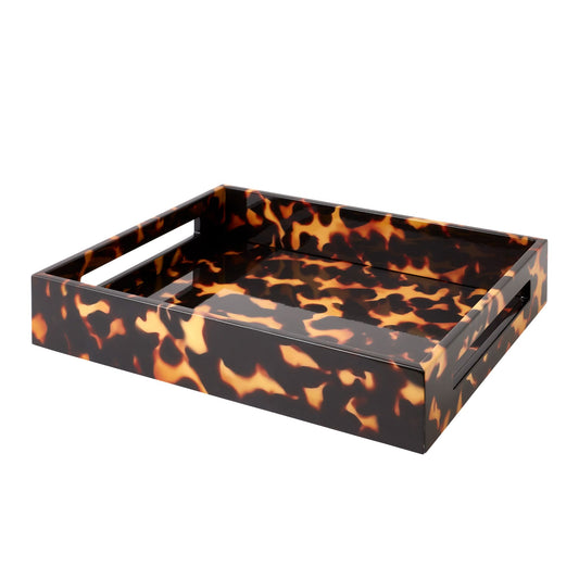 Faux Tortoise Medium Lacquered Serving Tray Success