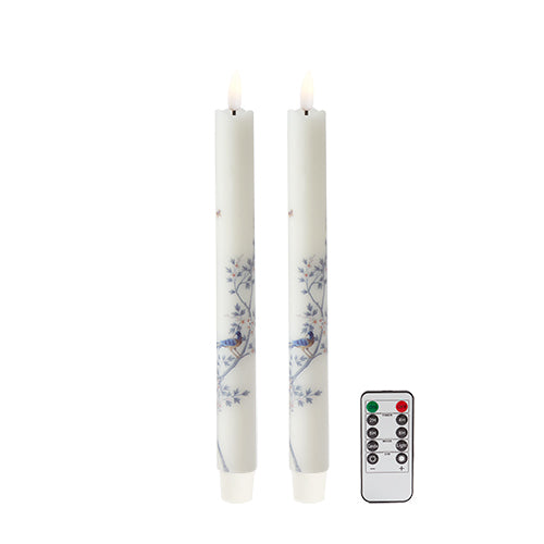 White Chinoiserie  LED Candles - Set of 2 – Addison Ross Ltd EU