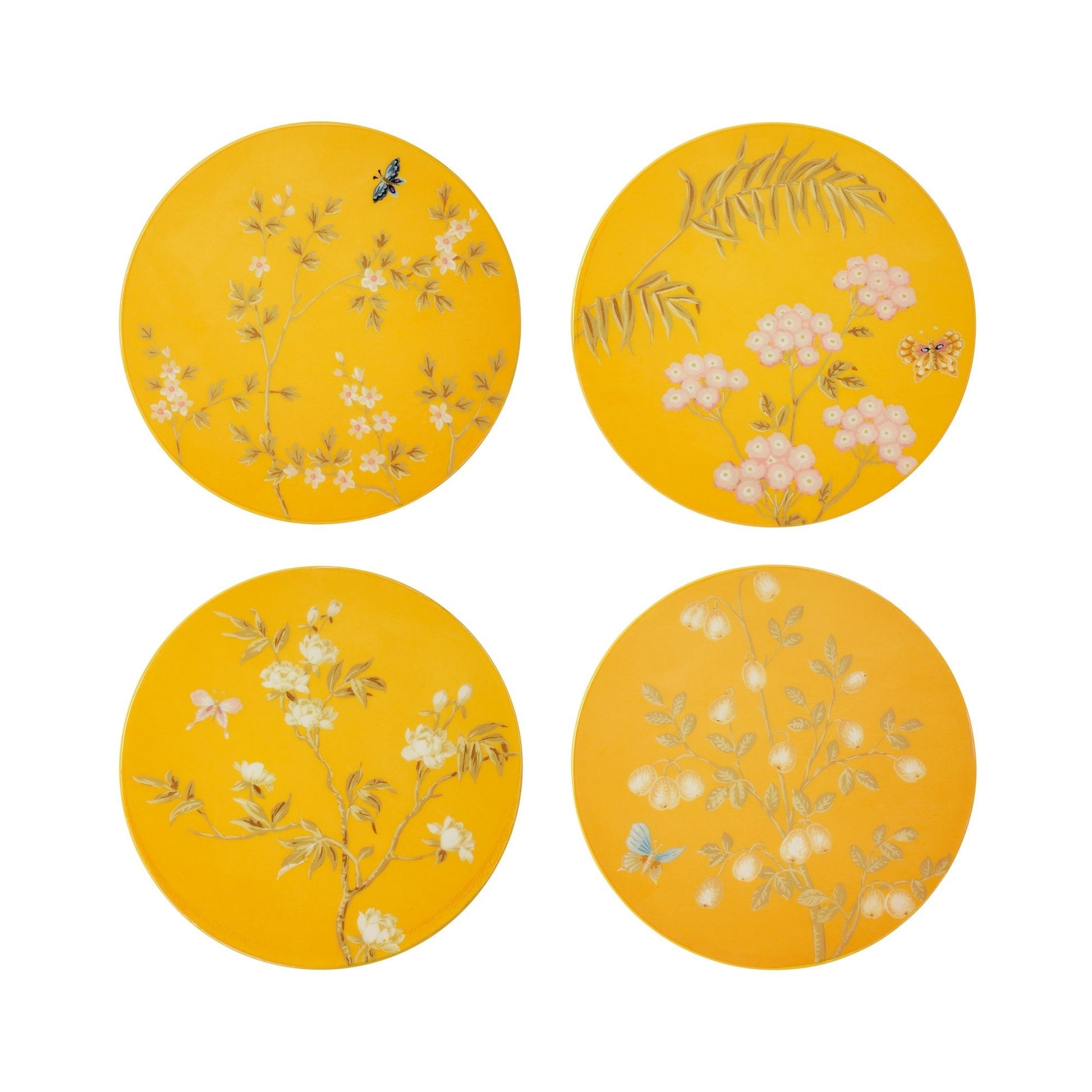  Yellow Chinoiserie Coasters - Set of 4 – Addison Ross Ltd EU