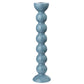 Extra hoge Chambray blauwe spoelkandelaar - 33 cm