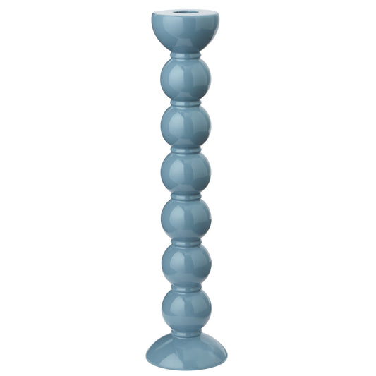 Extra hoher Chambray Blue Bobbin Kerzenständer – 33 cm