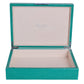 Addison Ross large green shagreen lacquer box with silver