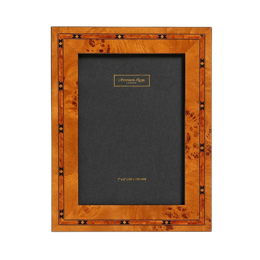 Brown Star Marquetry Photo Frame - Wood Frames - Addison Ross