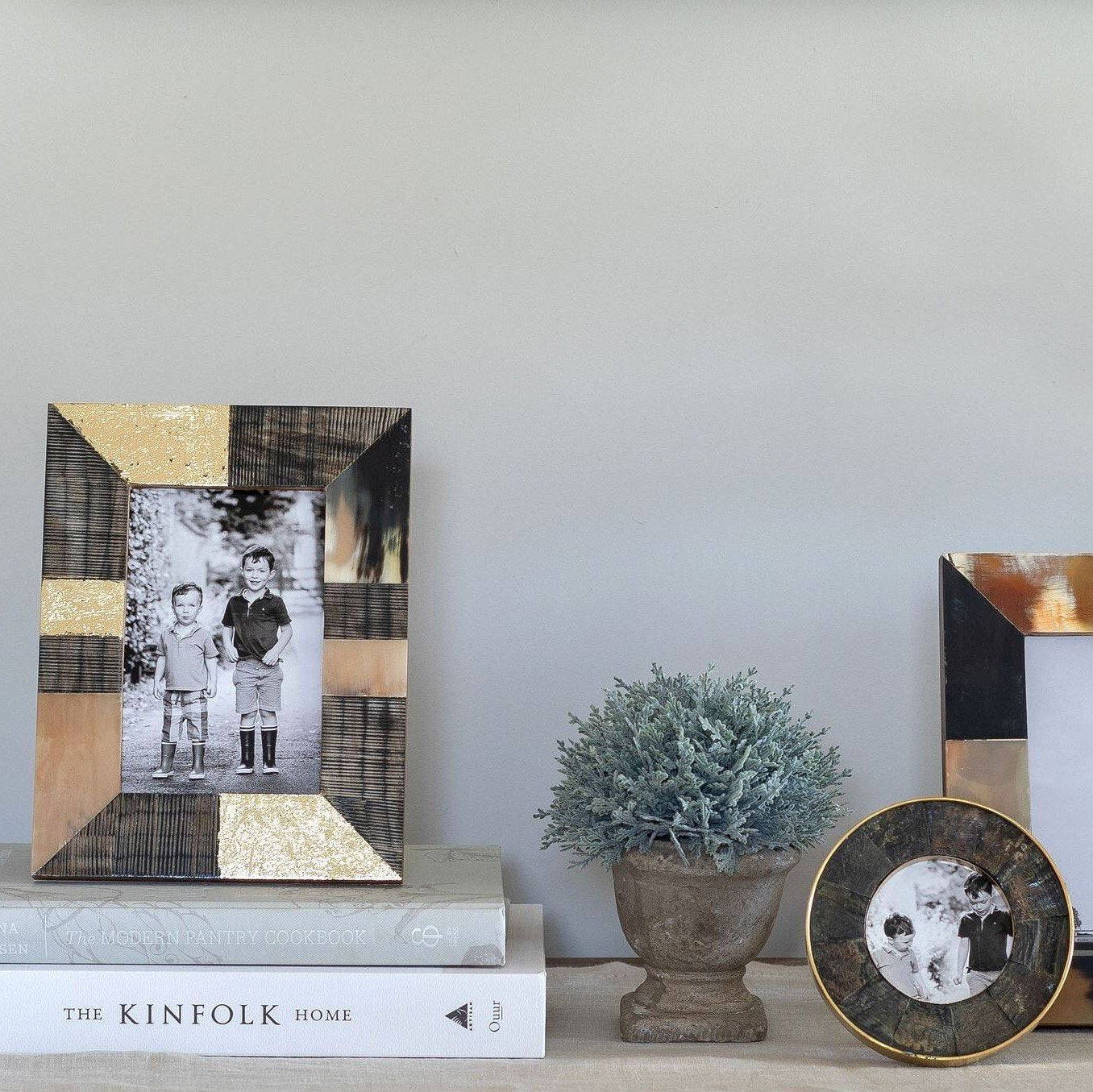Faux Horn & Gold Photo Frame