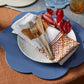 Chambray Blue Large Scallop Lacquer Placemats – Set of 4