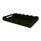 Black Large Lacquered Scallop Ottoman Tray