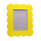 Yellow Scalloped Lacquer Photo Frame
