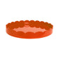 Orange Round Large Lacquered Scallop Tray