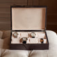 Large Chiffon Grey & Gold Watch Box