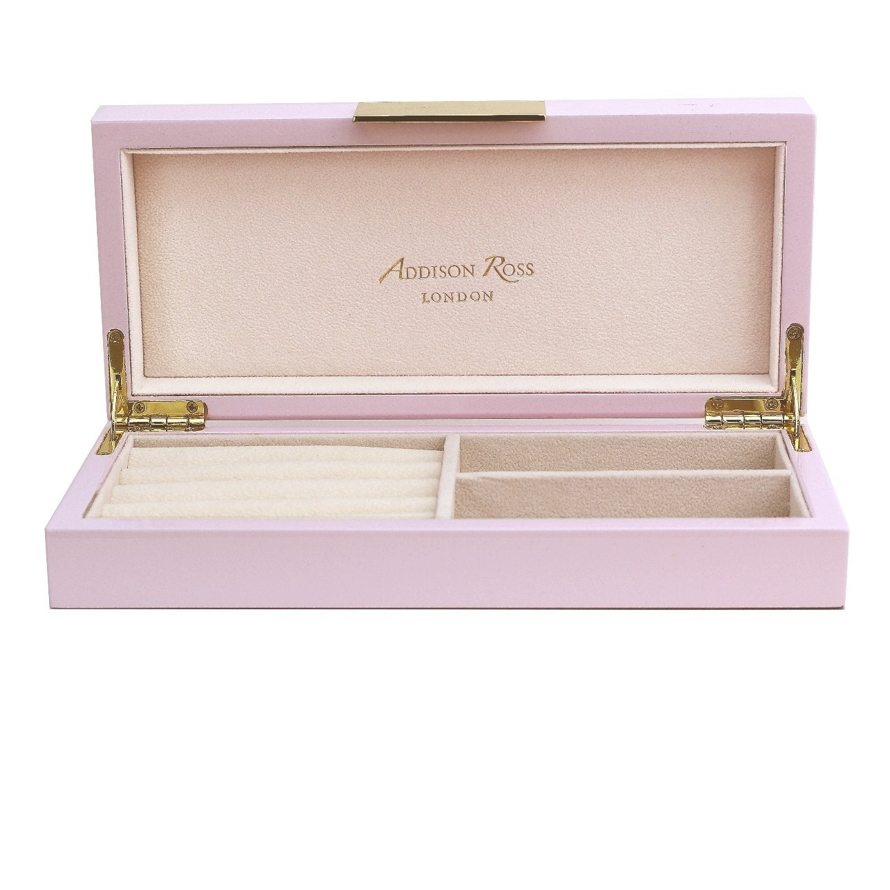 Pink Lacquer Box With Gold