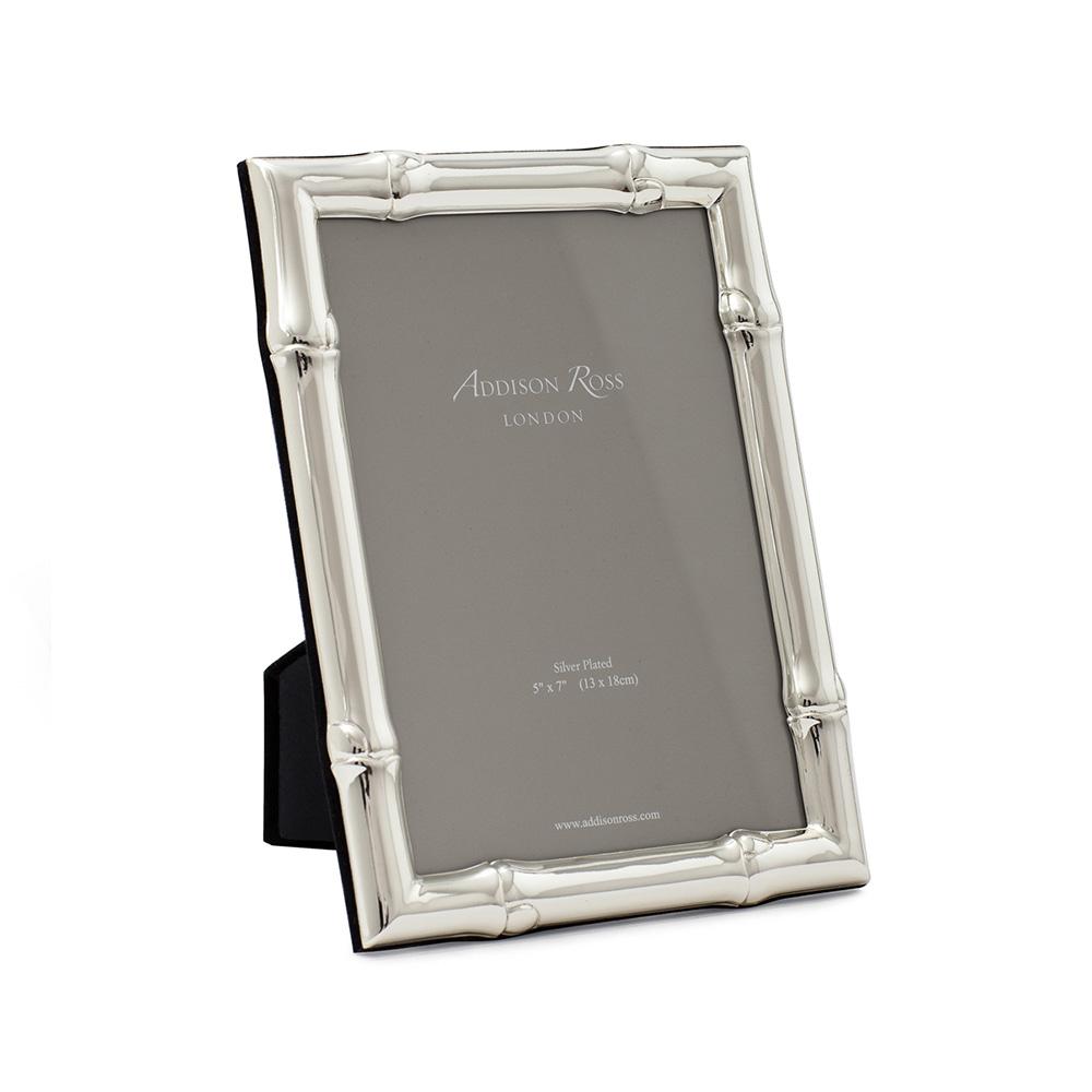Wide Bamboo Silver Plated Photo Frame - Silver Frames - Addison Ross