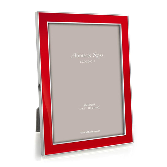 Red Enamel & Silver Frame - Enamel Frames - Addison Ross