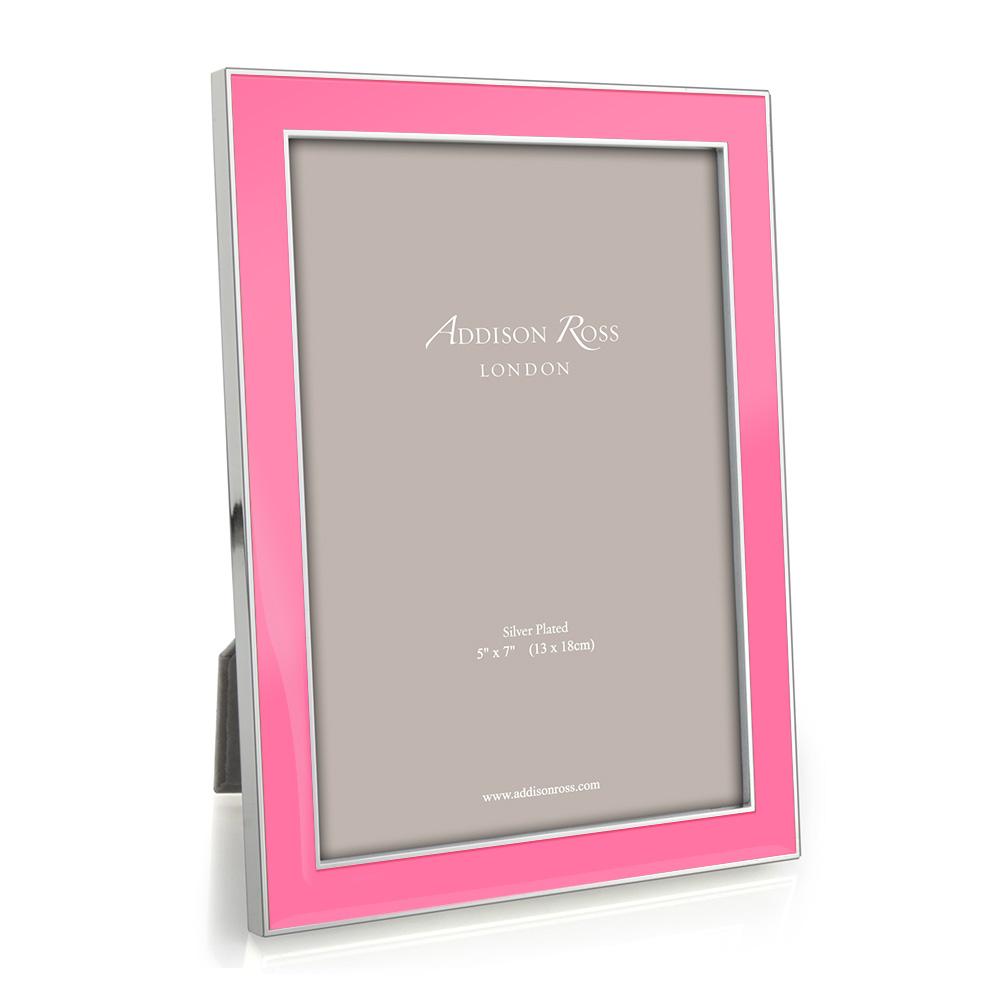 Electric Pink Enamel & Silver Frame - Enamel Frames - Addison Ross