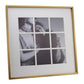 Four Aperture Brushed Gold Wall Hanging Frame