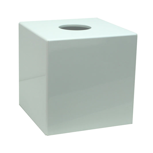 White Square Tissue Box