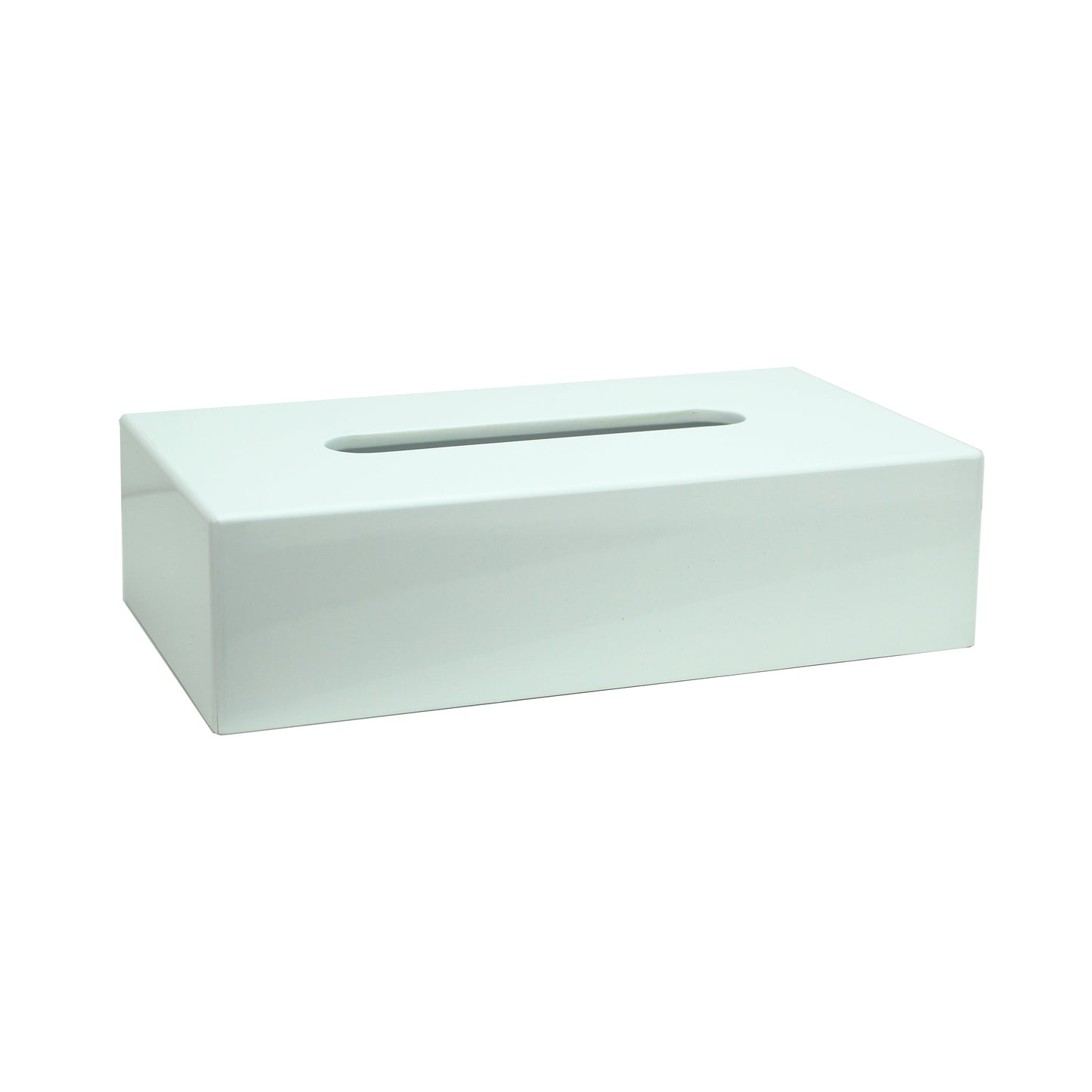 Caja de pañuelos rectangular blanca