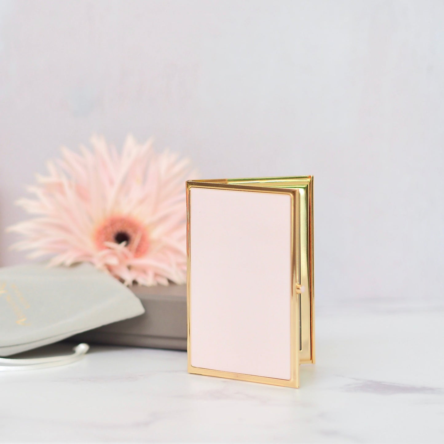 Pastel Pink & Gold Travel Frame - Enamel Frame - Addison Ross