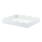 White Small Lacquered Scalloped Tray