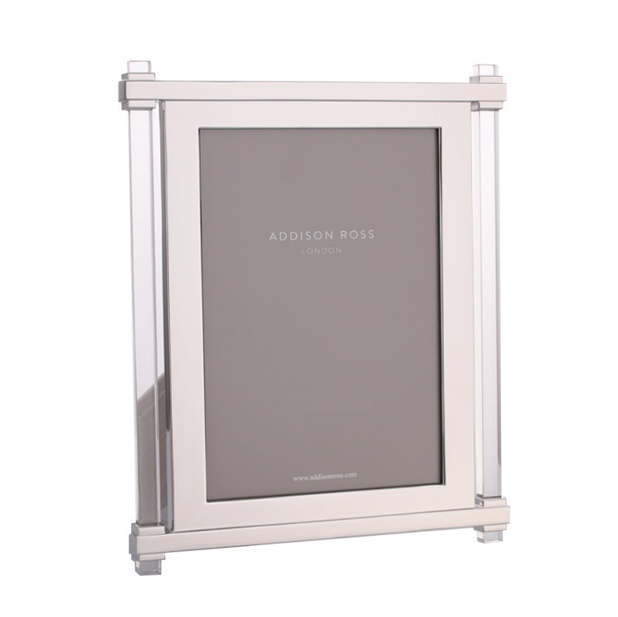 Acrylic & Silver Pillar Photo Frame - Addison Ross Ltd UK