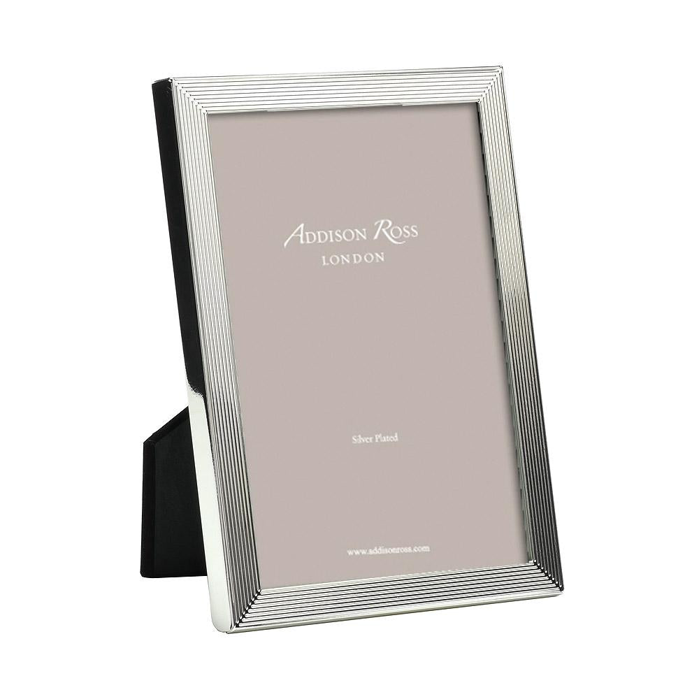 Grooved Silver Plate Photo Frame - Silver Frames - Addison Ross
