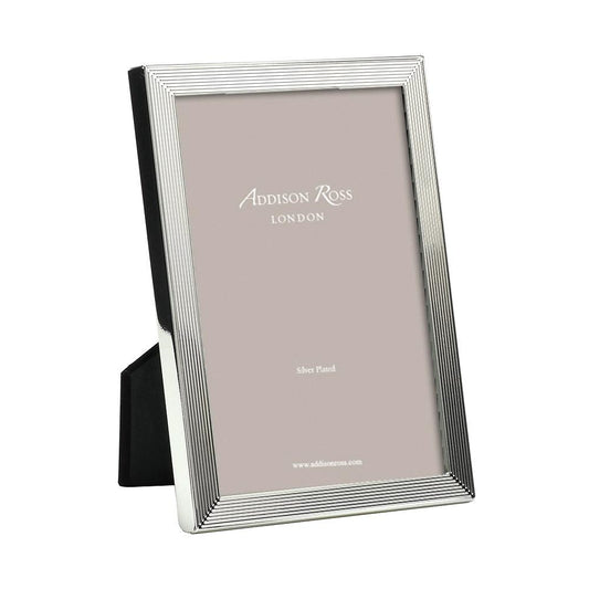Grooved Silver Plate Photo Frame - Silver Frames - Addison Ross