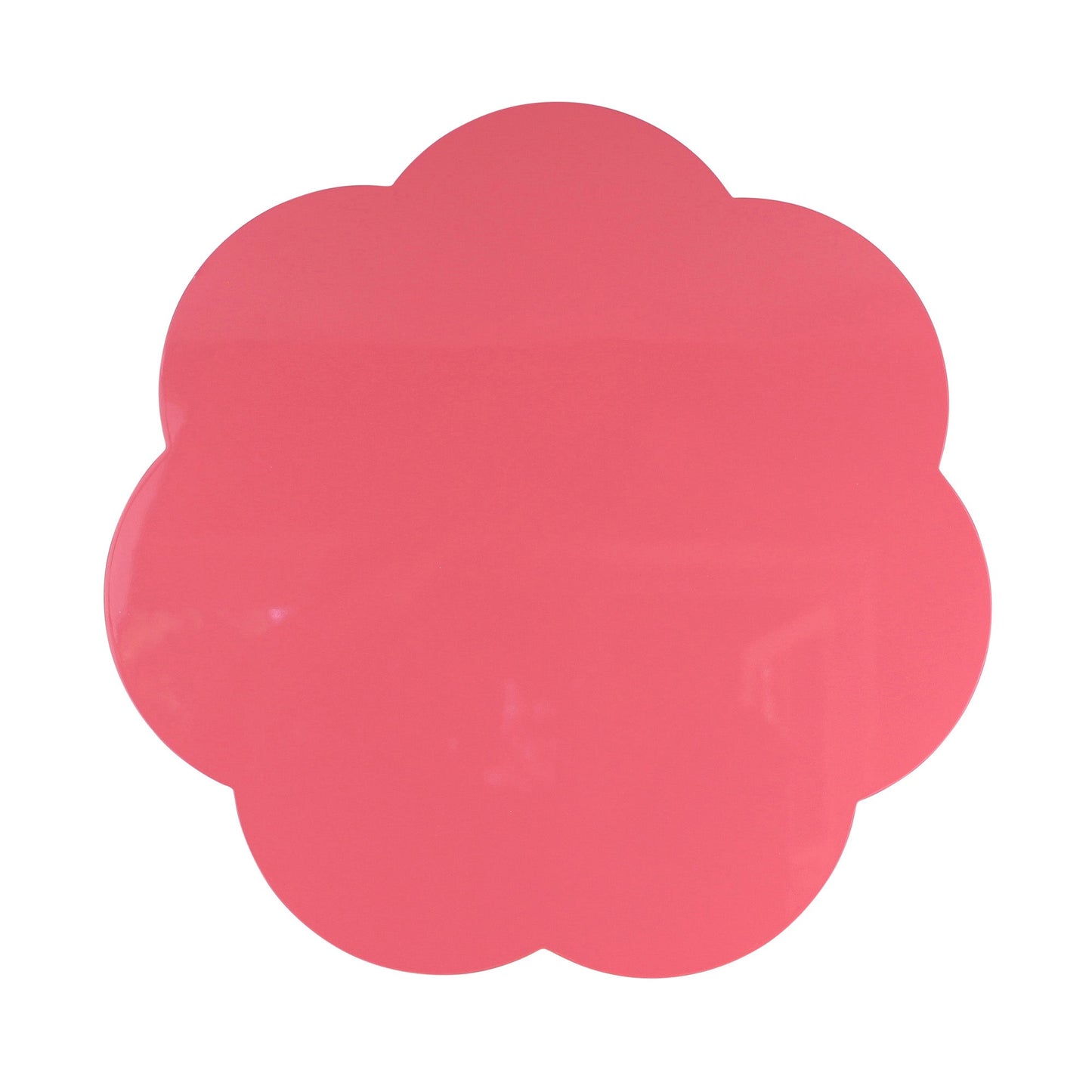 Watermelon Pink Large Scallop Lacquer Placemats – Set of 4
